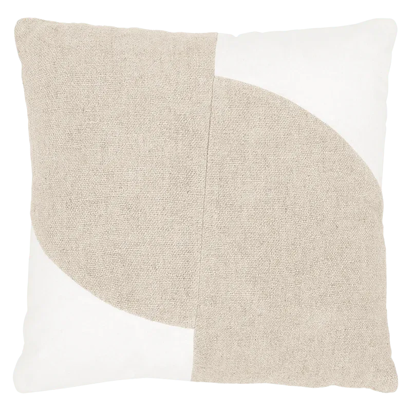Kussen Maisa B, Beige en creme, 50x50 cm