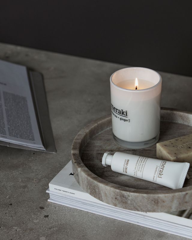 Meraki Dienblad Marmer beige d: 25 cm