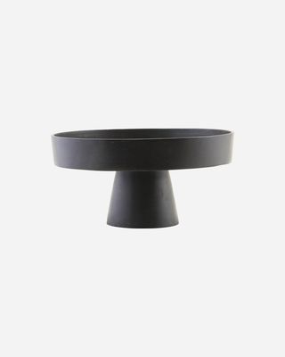 Zwarte plateau op voet, diameter 36cm