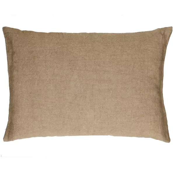OUTLET_ Kussen Basic, Linnen, oker 70x50cm