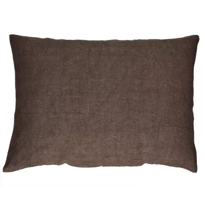 Kussen Basic, Linnen, bruin 70x50cm
