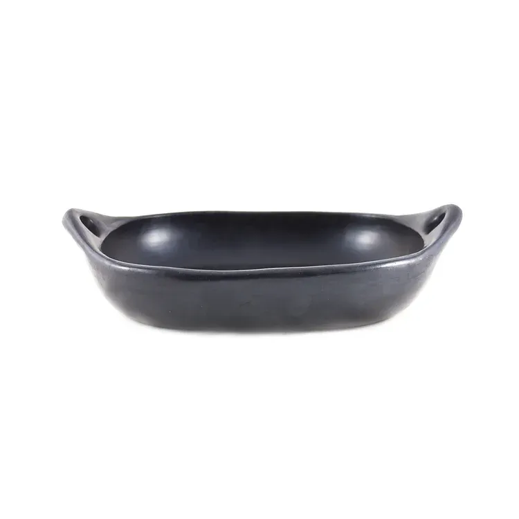 Black Pottery Rechthoekige schaal, L25cm B17cm H4cm