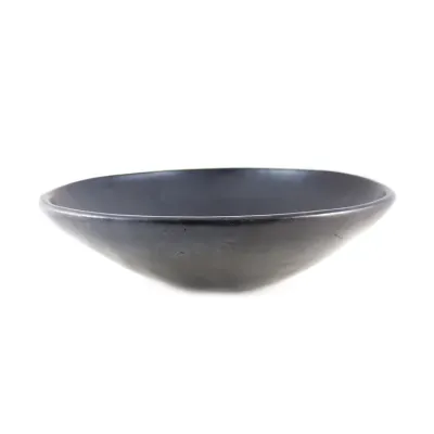 Black Pottery Slakom plat, D25cm h7cm