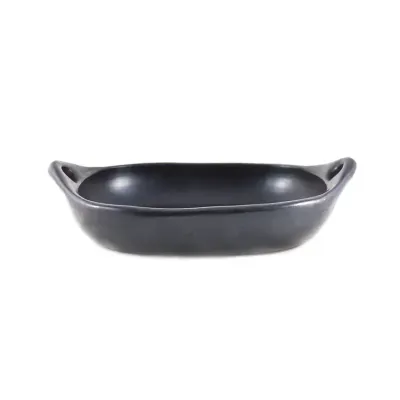 Black Pottery Rechthoekige schaal, L30cm B23,5cm H5cm