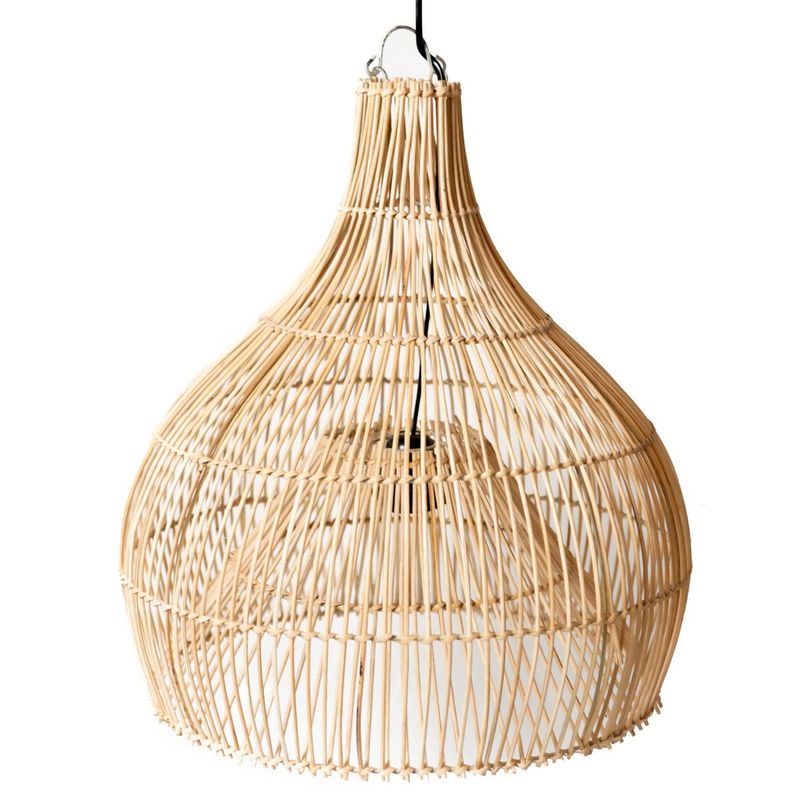 Rotan Kap Hanglamp Alam Medium ( zonder snoer/lamp en fitting)