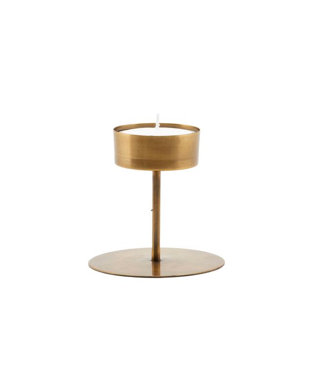 OUTLET_ ​T-licht kandelaar Anit messing goud, h10cm