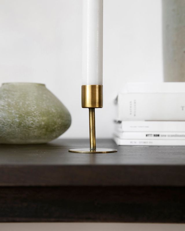 OUTLET_ ​T-licht kandelaar Anit messing goud, h7cm