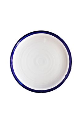 Groot Bord Ana, Val Pottery, Blauwe rand