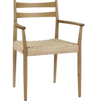 Milos stoel, essenhout bleek