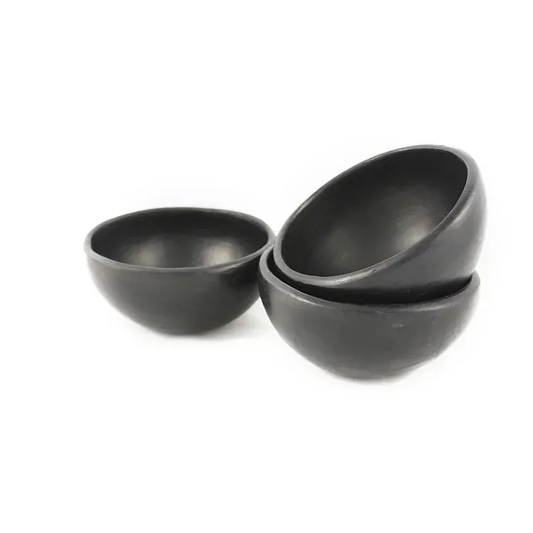 Black Pottery Minikommetje, D9cm H3,5cm