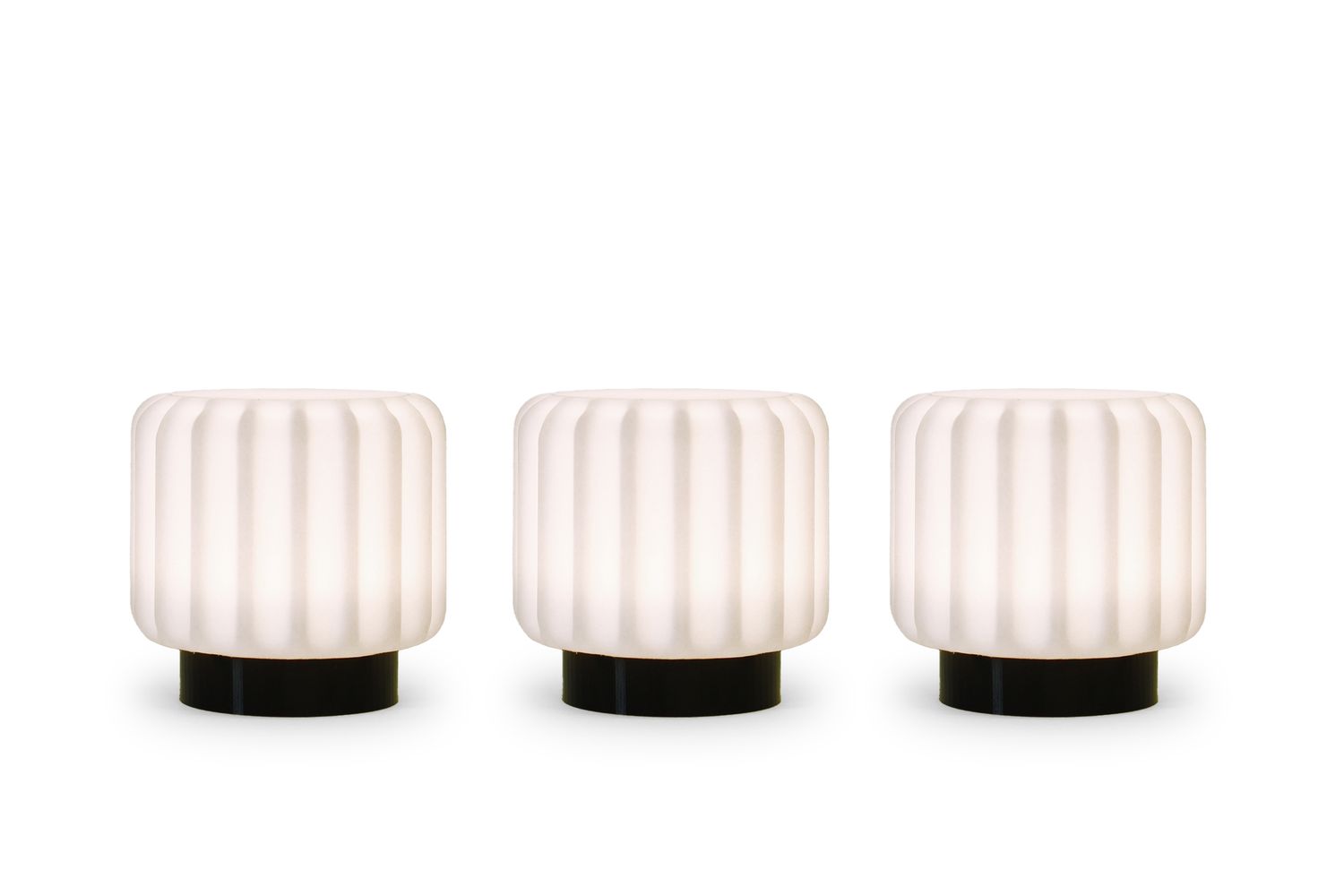 Dentelles Mini, set van 3, herlaadbaar, zwarte basis