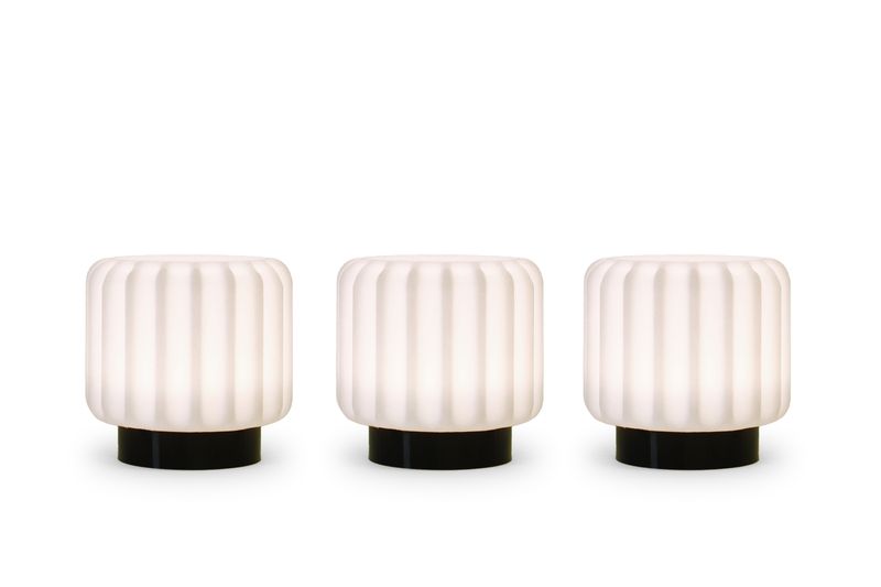 Dentelles Mini, set van 3, herlaadbaar, zwarte basis