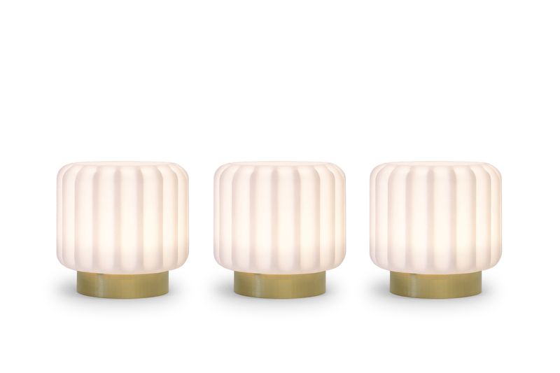 Dentelles Mini, set van 3, herlaadbaar, gouden basis