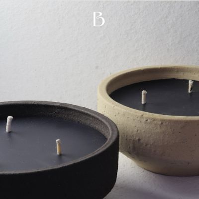 OUTLET_ The Barro Series - Outdoor Candle (Charcoal Brown, Large)