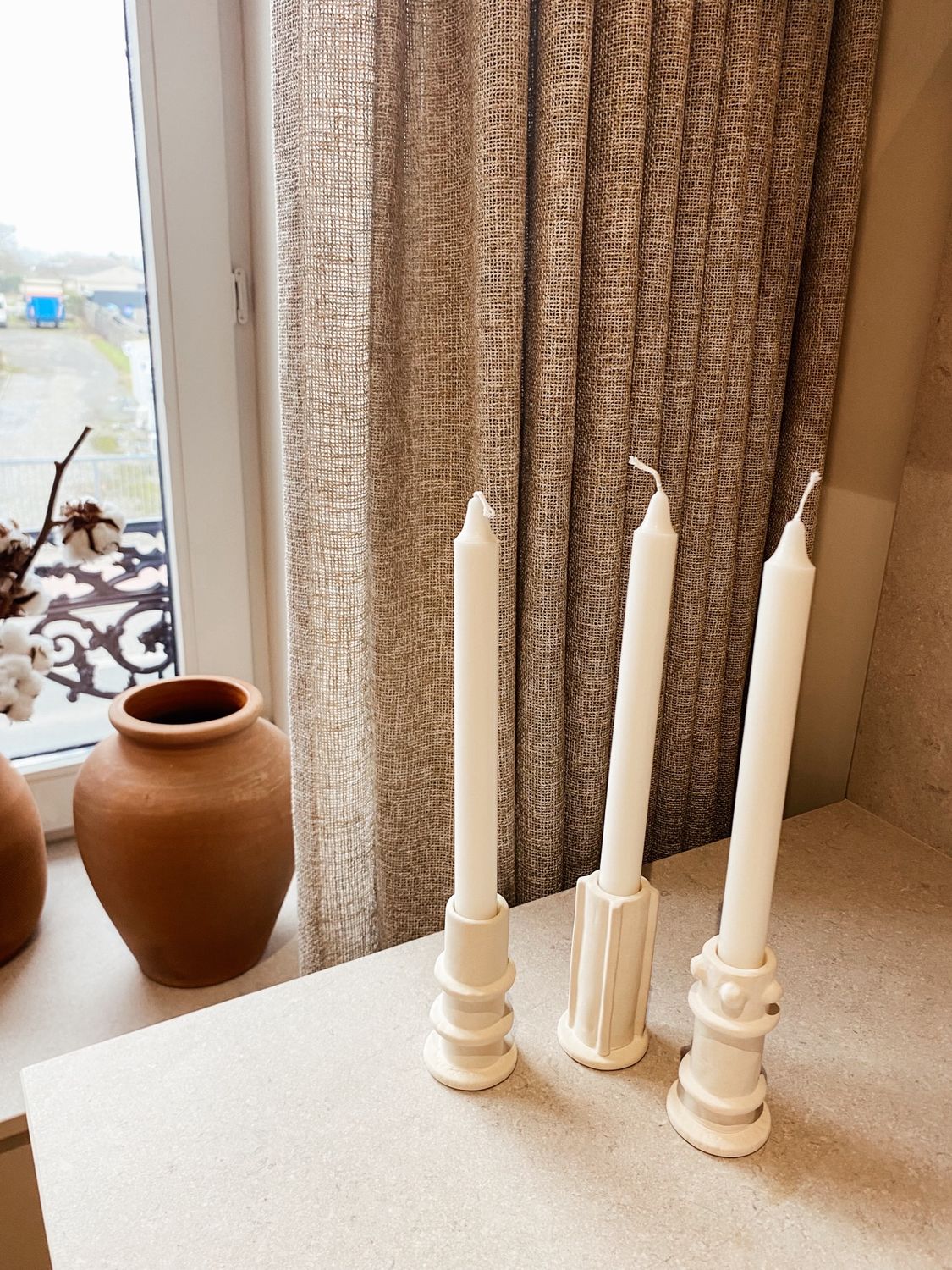 OUTLET_ Serax Molly kandelaars, set van 3, hoogte 10cm