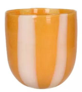 OUTLET_ T licht candy geel 13.5 x 14.5cm