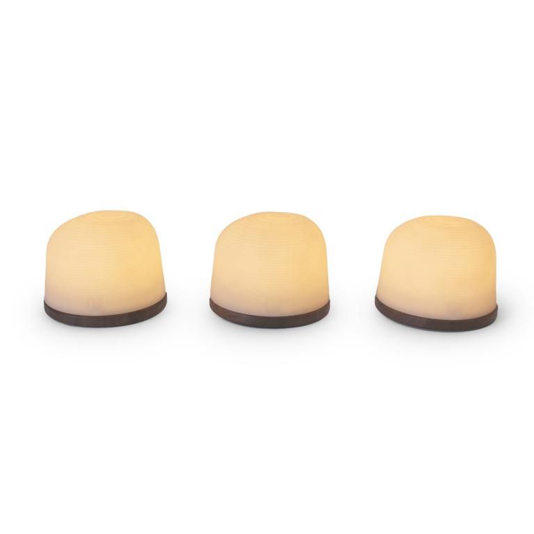 Fondant Sfeerlamp mini, set van 3, thermo es, oplaadbaar