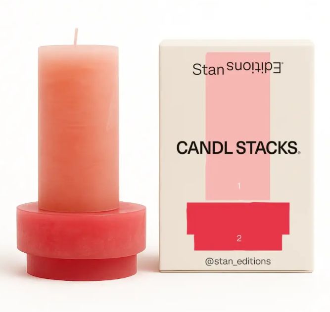 OUTLET_ Stan Editions - stapelkaars stack module 1+2 pink