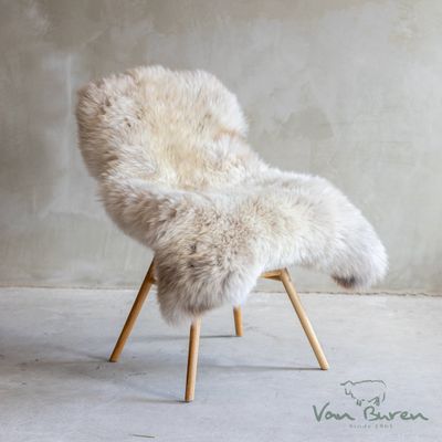 Schapenvacht Mélange, beige, 100-110cm x 55cm