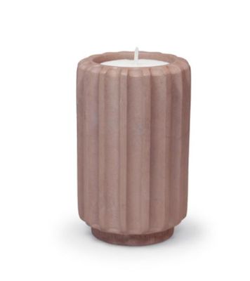 Dentelles artisanale T-light houder Mocha, tall, dia 6cm, hoogte 9,5cm