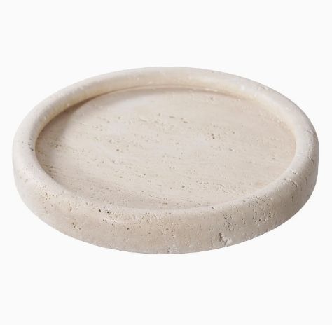 Schaal Travertin, rond