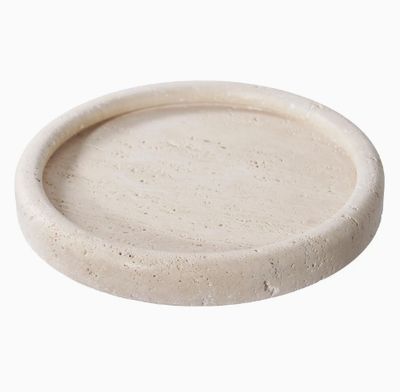 Schaal Travertin, rond