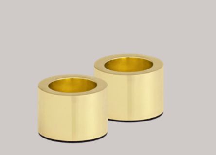 Uyuni ledkaars, taper candleholder, Goud, SET VAN 2