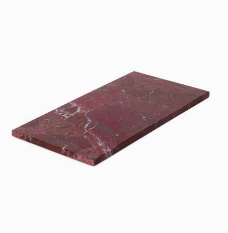 Marmer dienblad rechthoek M rood 15x30cm