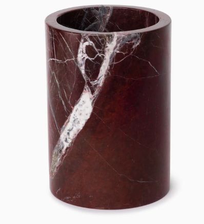 Vaas/ wijnkoeler  rode marmer dia12 h18cm