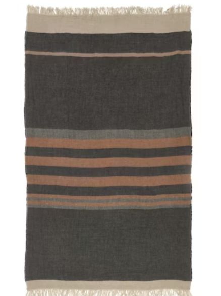 Libeco The Belgian Towel Fouta-  Black stripe