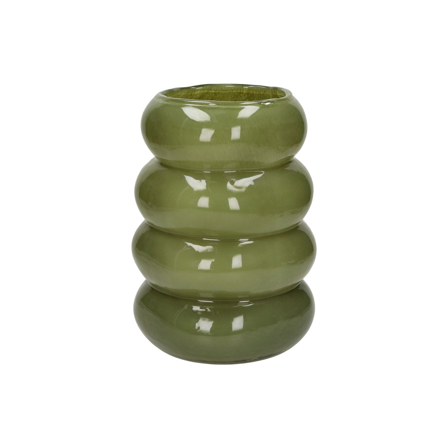 Orb  vaas / windlicht groen