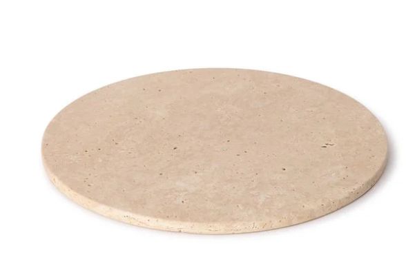 Travertin dienblad rond dia 30cm