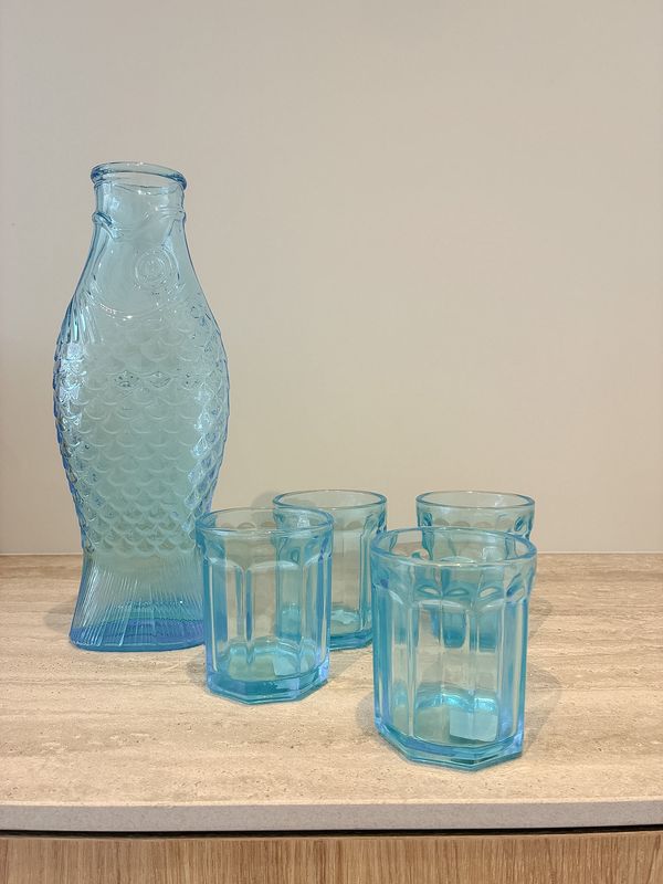 Fish set blue, set van 4