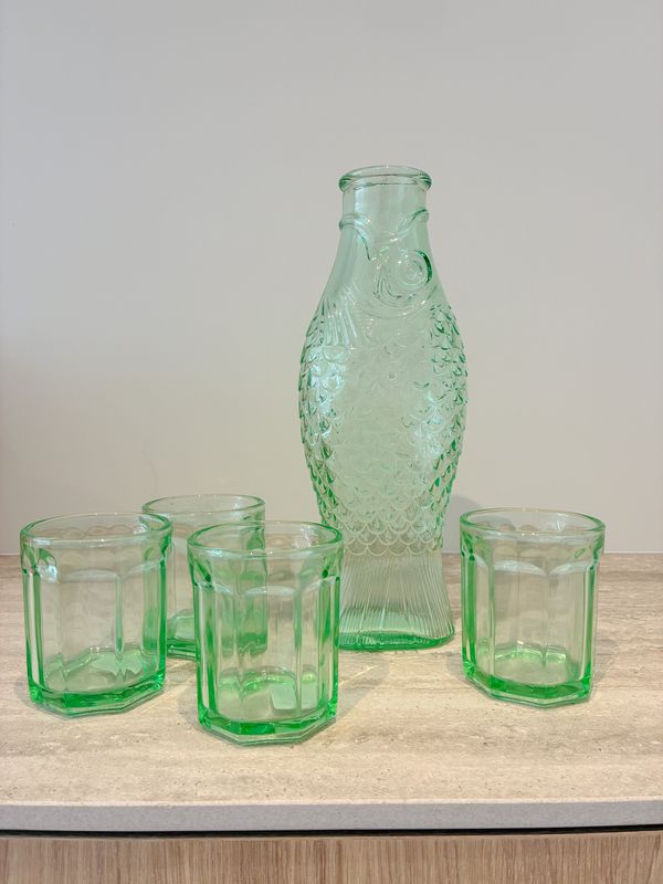 Fish set green, set van 4