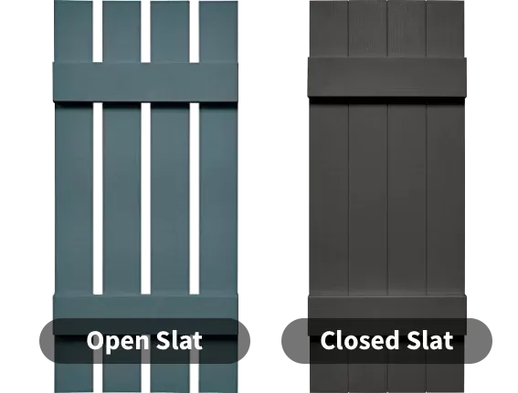 Board N Batten Vinyl Shutters 3 Slats Wide