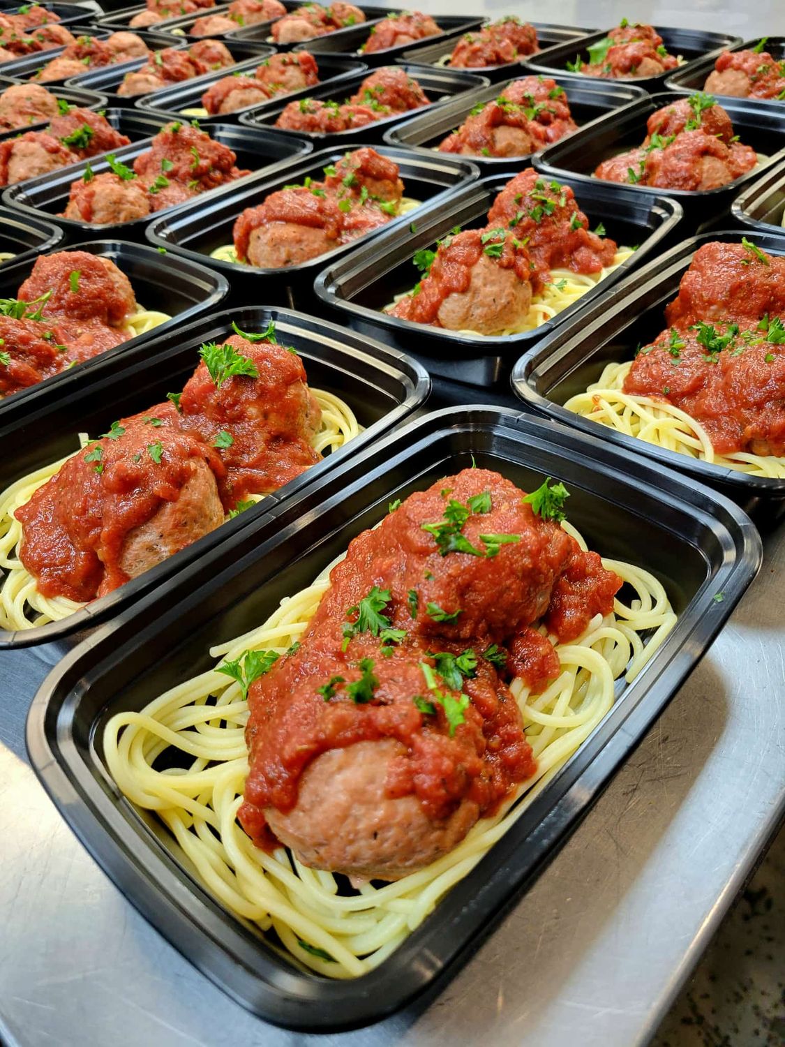 Tomato Basil Spaghetti &amp; Meatballs