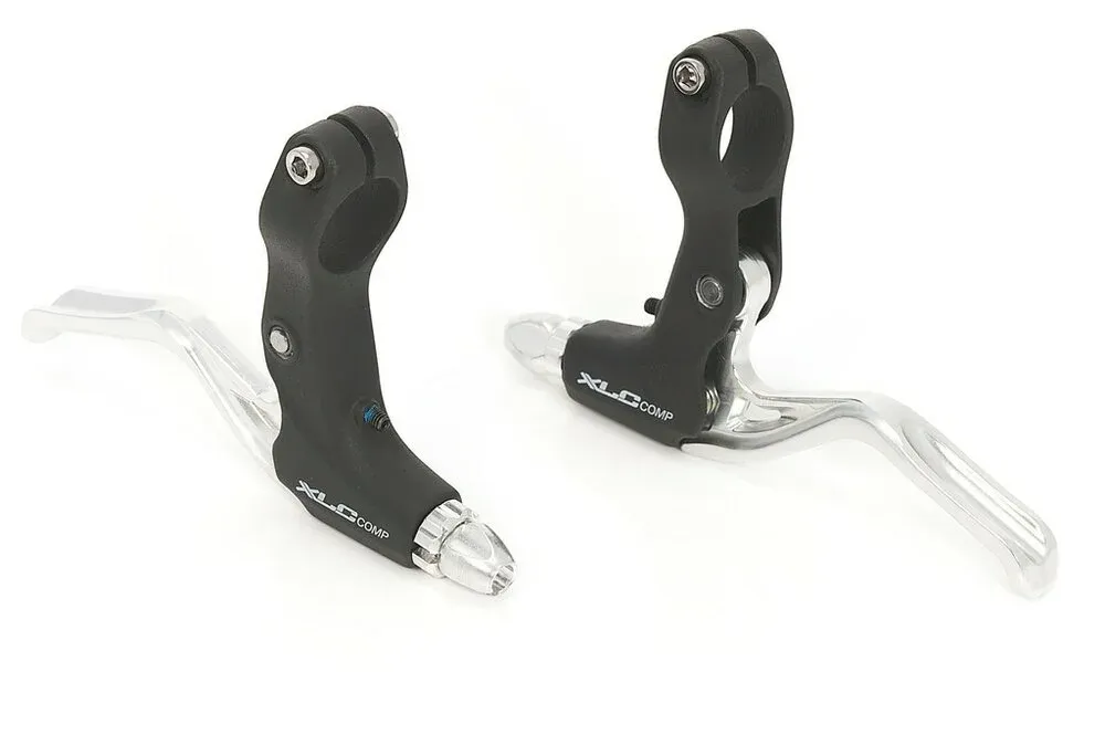 XLC Comp Bremshebelset BL-V12, 2-Finger, sw/silber, Alu, für Rapidfire