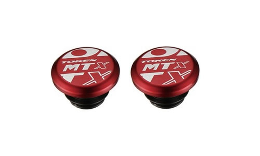 Embouts De Guidon TOKEN MTX Rouges – Paire Pour BMX / VTT – Neuf Sous Blister