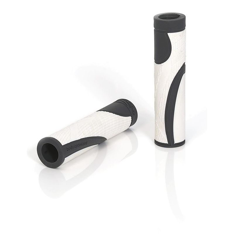 XLC Fahrrad Lenker Griffe Bar Grips Lenkergriff Set Sport bo GR-S18 Weiß Grau