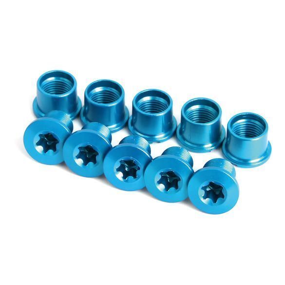 Procraft 5x Kettenblattschraube Alu blau elxoiert Set