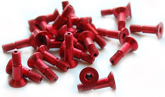 FTC Alu Schraube M4x15 rot für Schaltröllchen rot