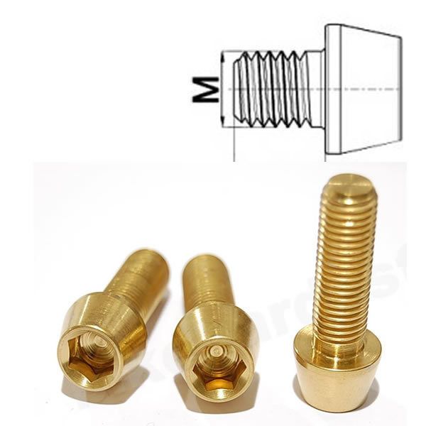 Titan Schraube Feingewinde M10 x 30-70 konisch DIN 912 Grade 5 Gold