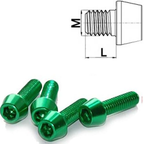 Aluminium Schraube M5 x 10 - 50 konisch DIN 912 Al7075 grün