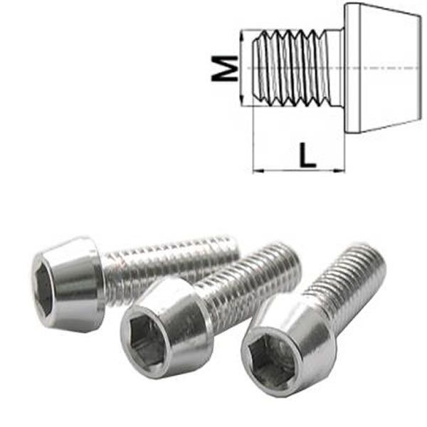 Aluminium Schraube M6 x 10 - 50 konisch DIN 912 Al7075 silber
