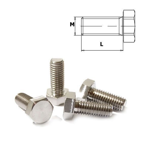Titan Schraube M8 x 20 - 60 Sechskant DIN 933 Grade 5