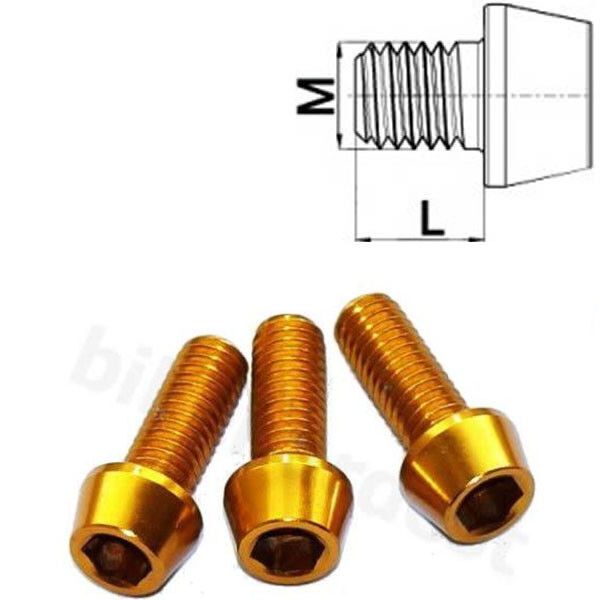 Aluminium Schraube M5 x 10 - 50 konisch DIN 912 Al7075 orange