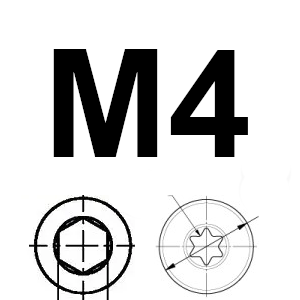 M4 Schrauben und Muttern