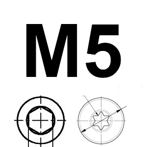 M5 Schrauben und Muttern