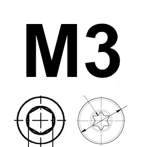 M3 Schrauben und Muttern