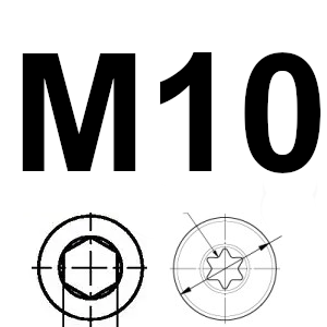 M10 Schrauben und Muttern